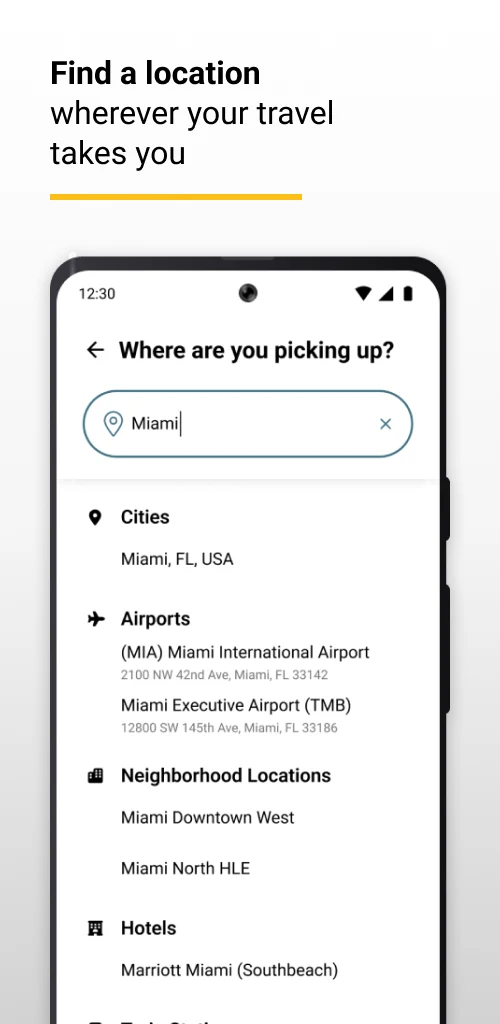 Hertz Rent-a-Car screenshot